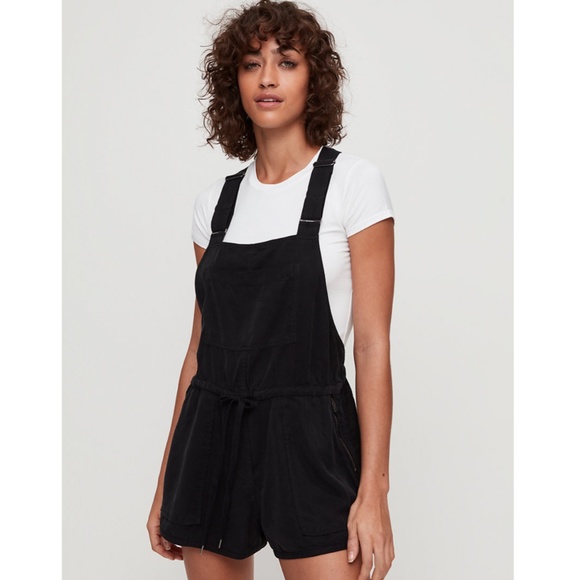 Aritzia Pants - Aritzia Wilfred Free Women's Beatriz Drawstring Overall Romper in Black